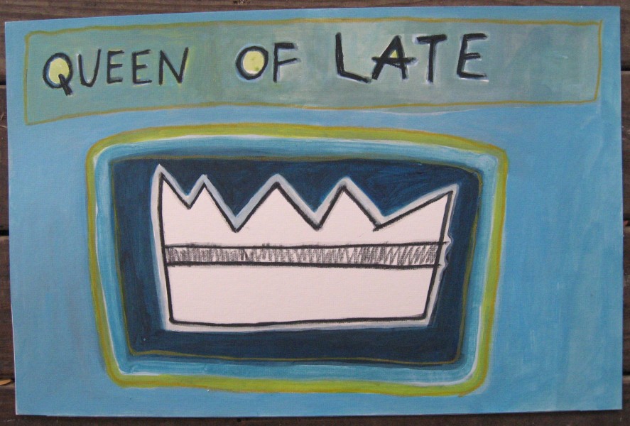 Queen of Late Acrylic, graphite, prismacolor on mat board 14.75 x 22.75 